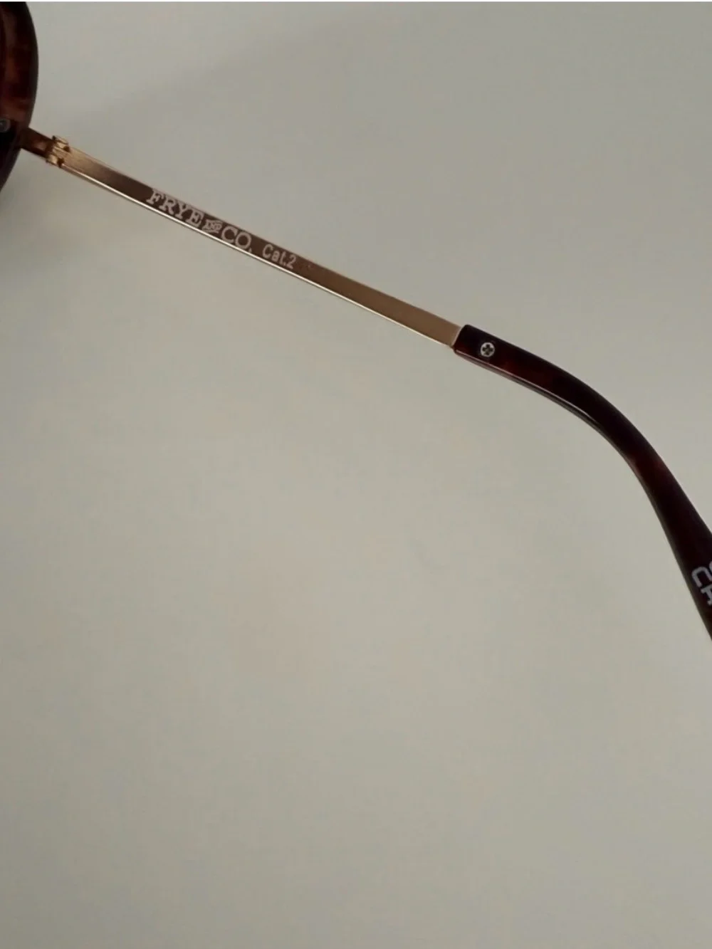 FRYE AND CO. Brown Tortoiseshell Aviator Sunglasses